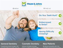 Tablet Screenshot of meyerjohnsdental.com